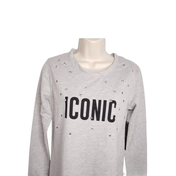 Almost Famous Iconic Embellished Shirt Dress Gray Size Small - Picture 3 of 7